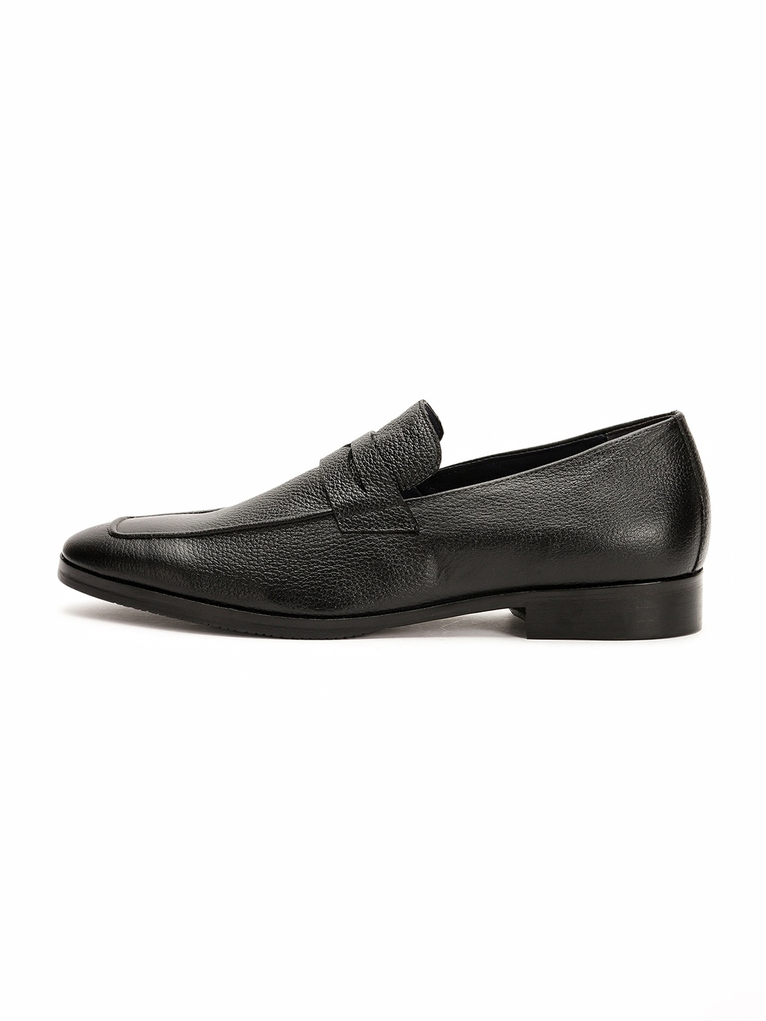 

RARE RABBIT Men Nitty Textured Leather Formal Loafers, Black