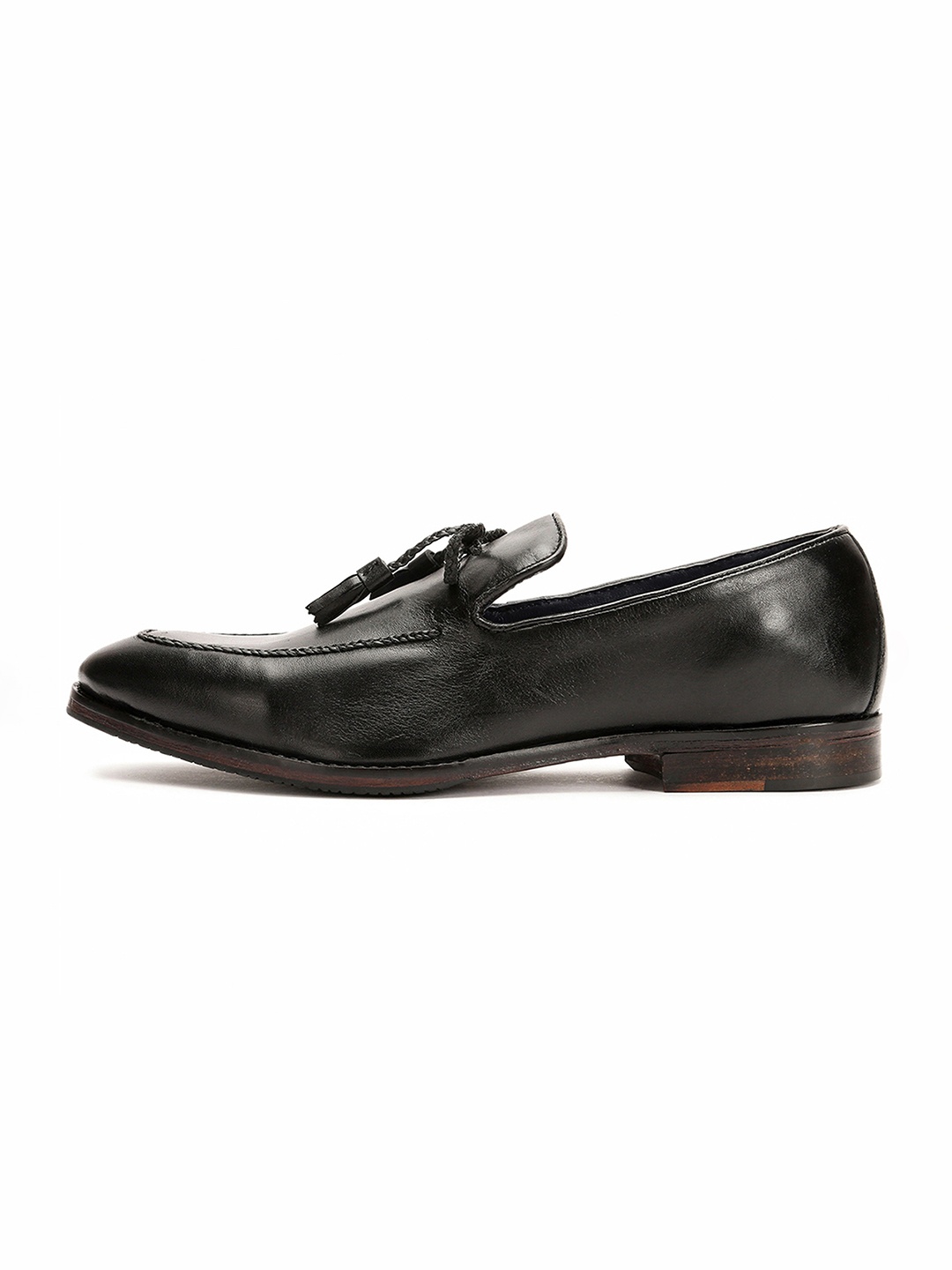 

RARE RABBIT Men Black Leather Loafers