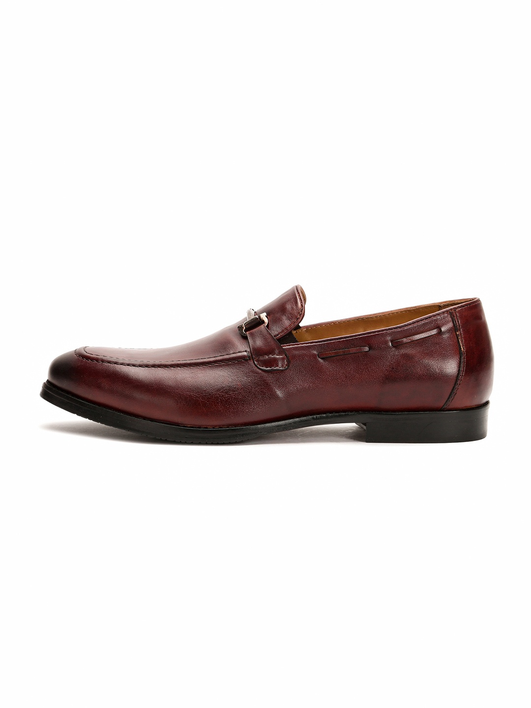 

RARE RABBIT Men Tan Leather Horsebit Loafers