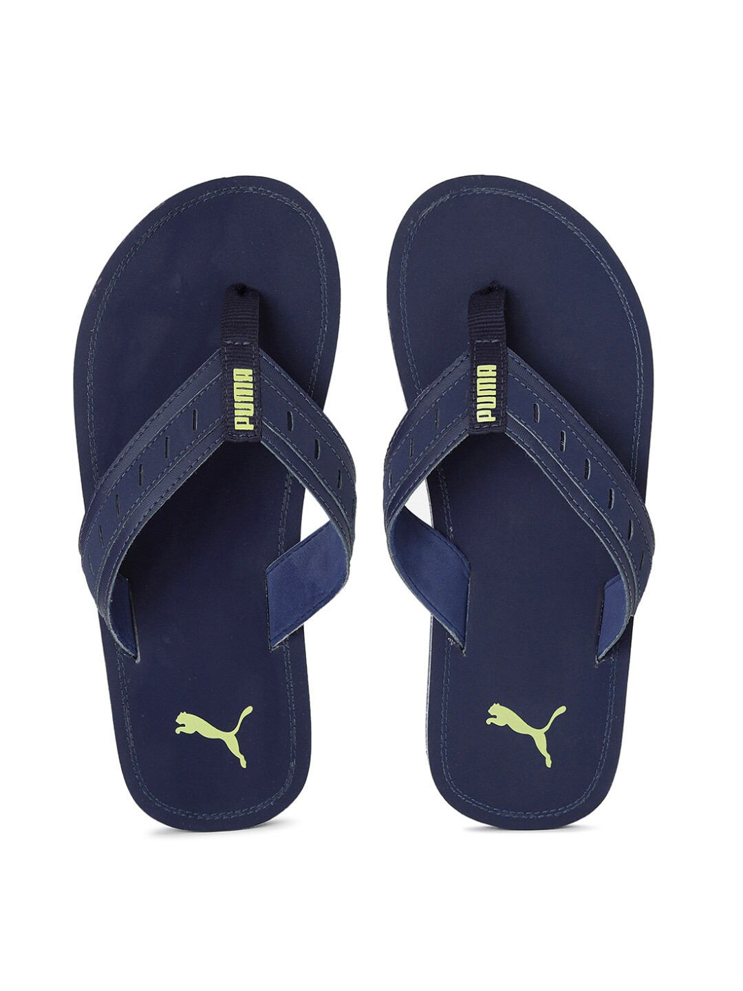 

Puma Men Navy Blue & Green Circuit Slippers
