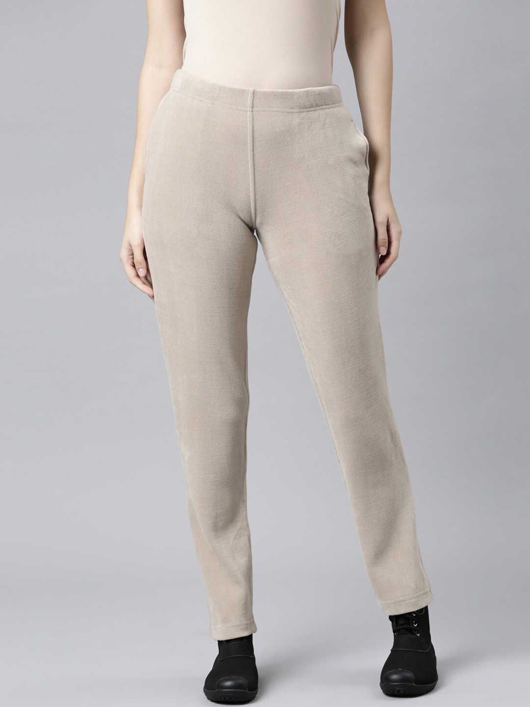 

Go Colors Women Beige Relaxed Trousers
