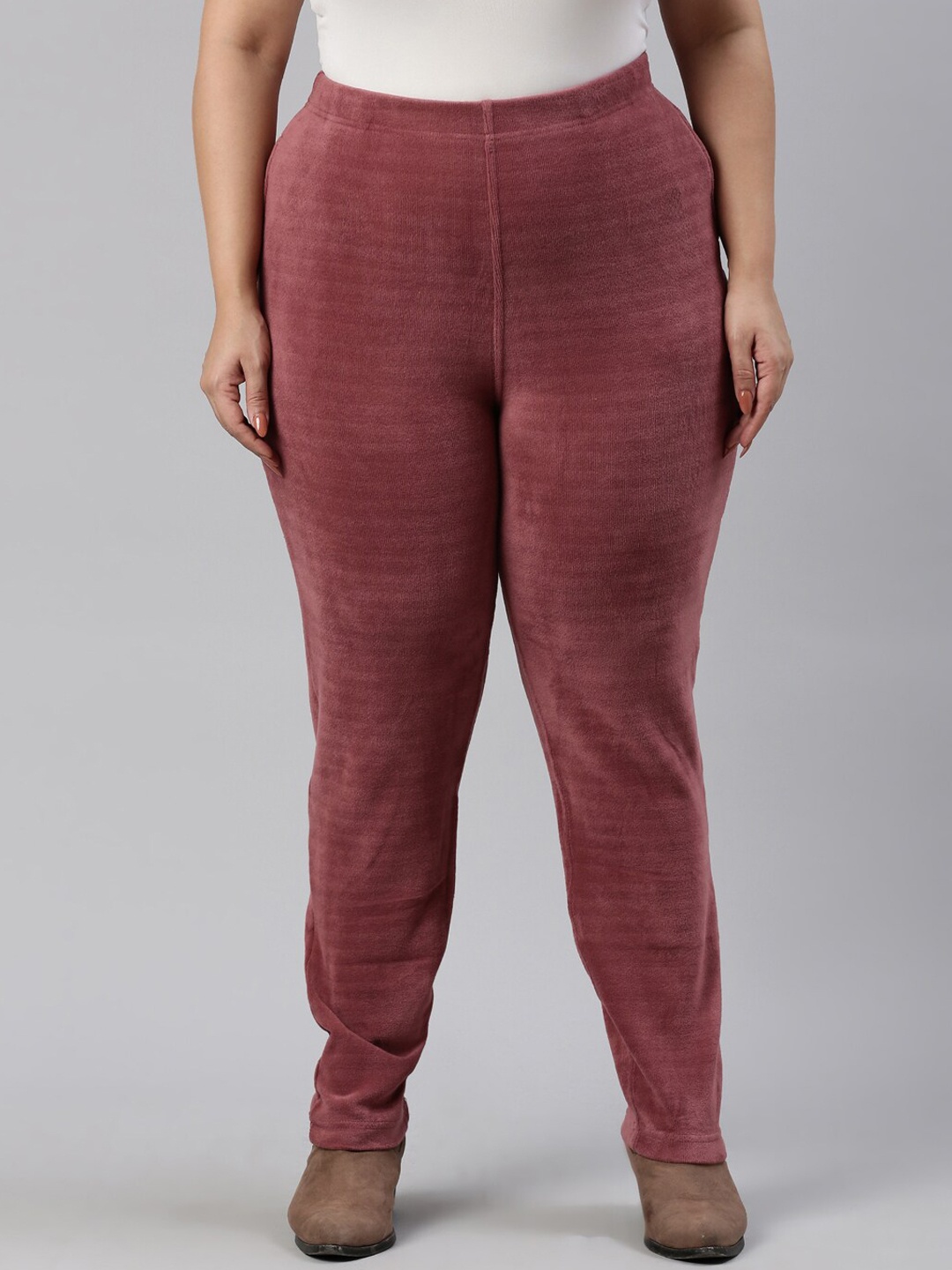 

Go Colors Women Maroon Relaxed Trousers