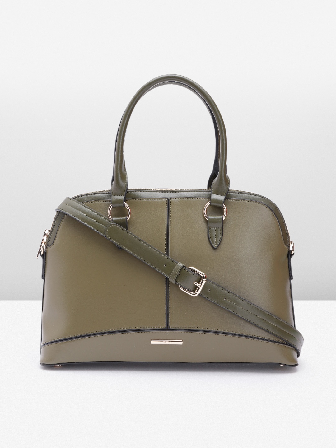 

IRTH Women Structured Shoulder Bag, Olive