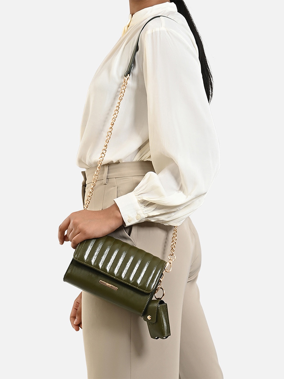 

IRTH Women Dance the Night Away Sling Bag, Olive