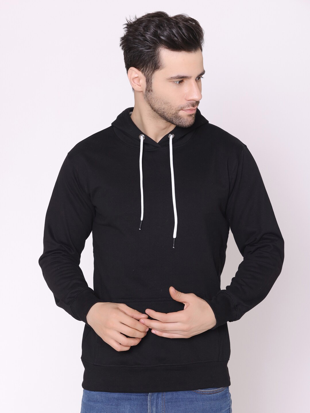 

Lounge Dreams Front-Open Hooded Sweatshirt, Black