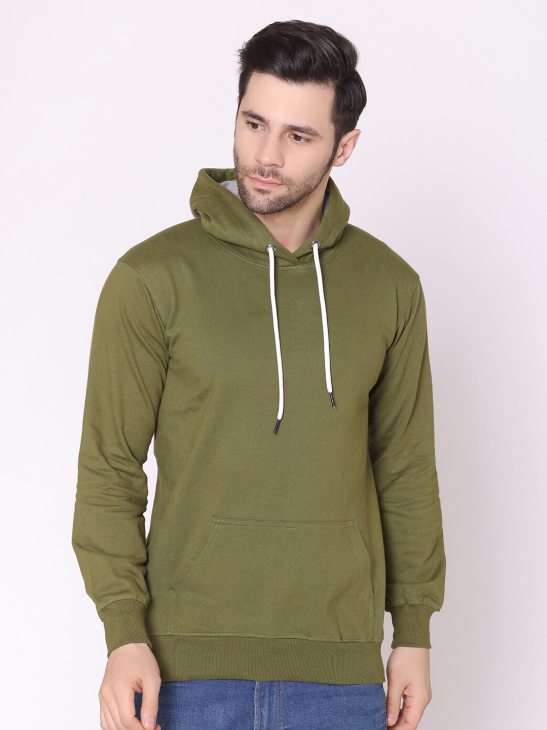 

Lounge Dreams Cotton Hooded Sweatshirt, Olive