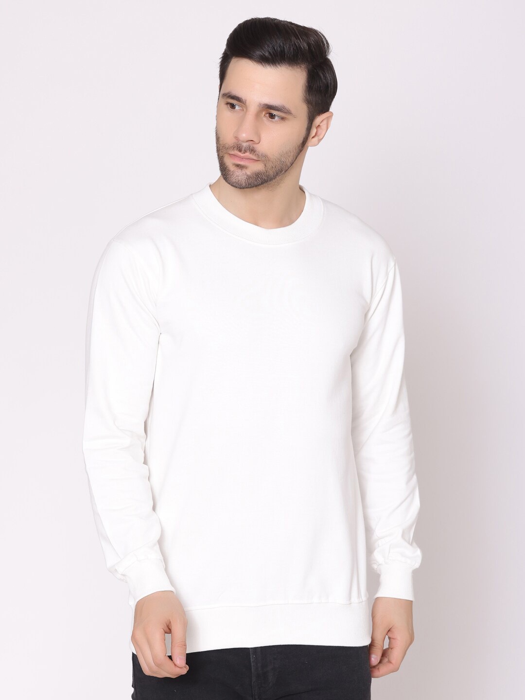 

Lounge Dreams Round Neck Cotton Sweatshirt, White