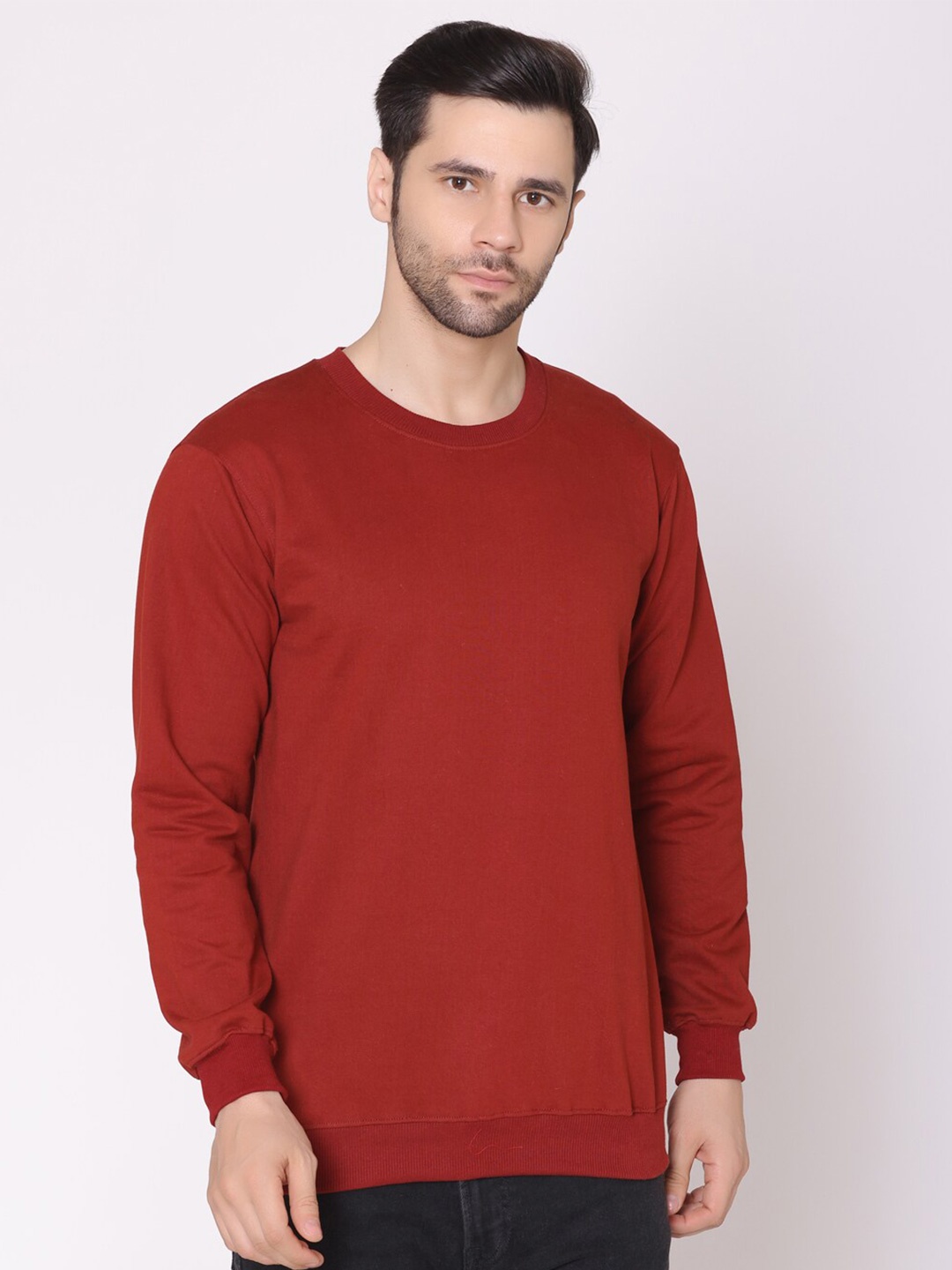 

Lounge Dreams Round Neck Cotton Sweatshirt, Maroon