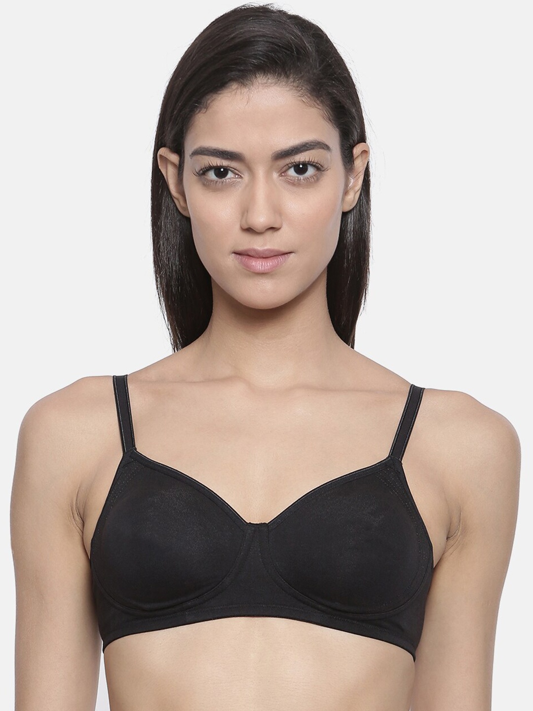 

Bitz Black Cotton Solid Bra