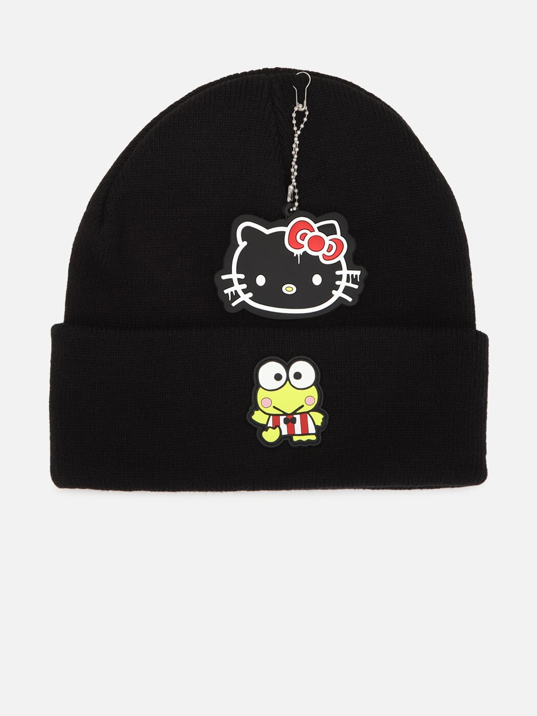 

FOREVER 21 Women Black Printed Acrylic Winter Hat