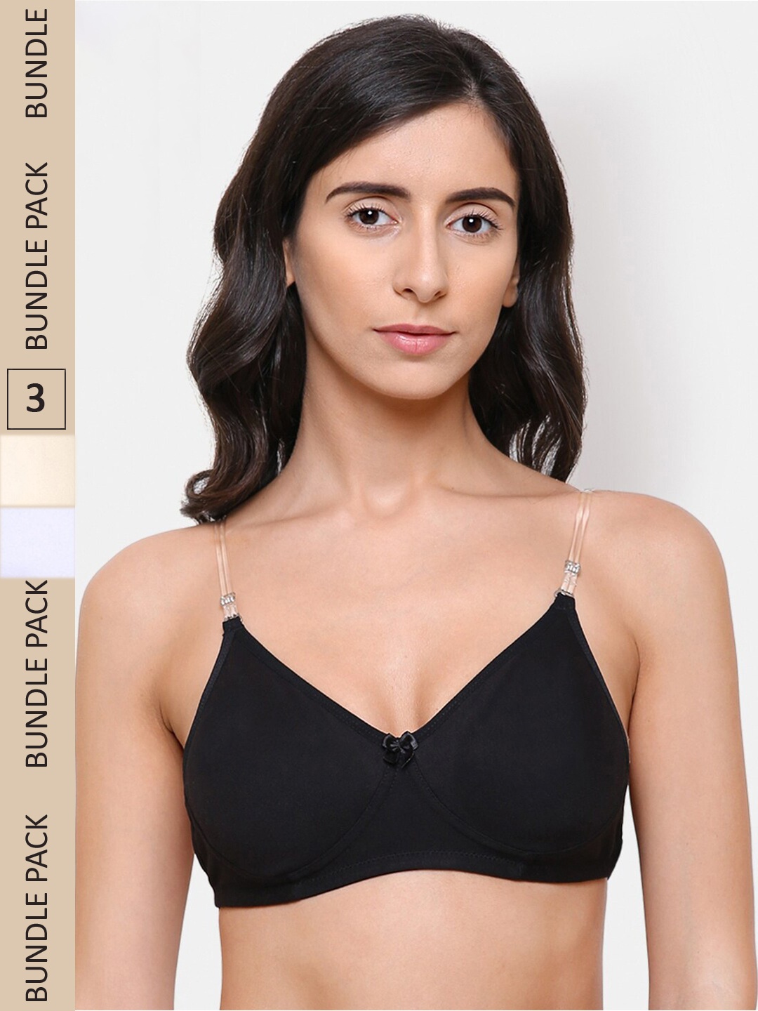 

College Girl Black & White Bra