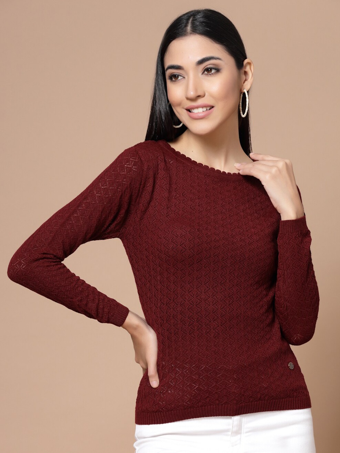

Wool Trees Women Maroon Pullover