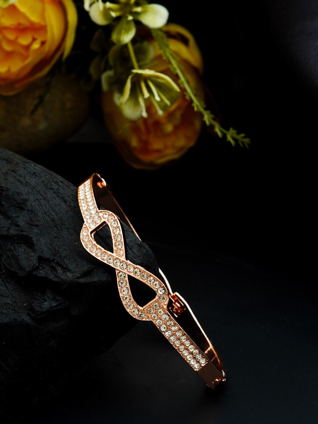 

Ferosh Women Rose Gold & White Bangle-Style Bracelet