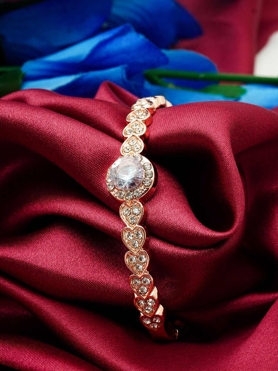 

Ferosh Women Gold-Toned & White Bangle-Style Bracelet