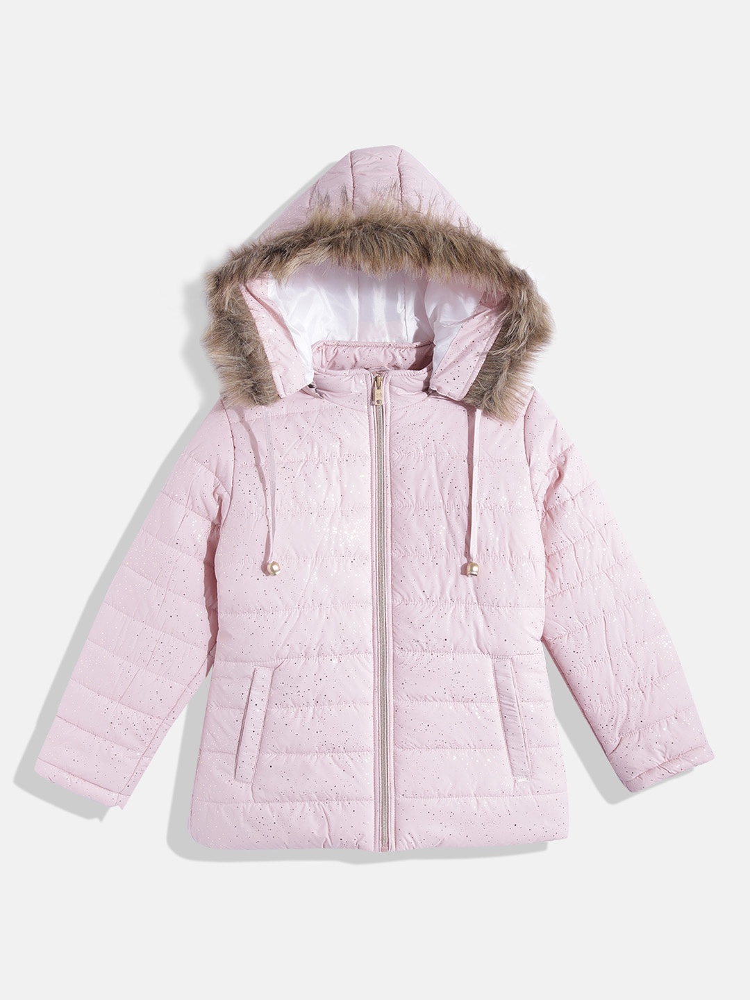 

Okane Girls Pink Solid Hooded Parka Jacket