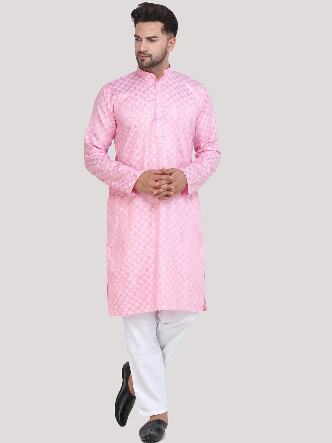 

MAG Men Pink Kurta with Pyjamas