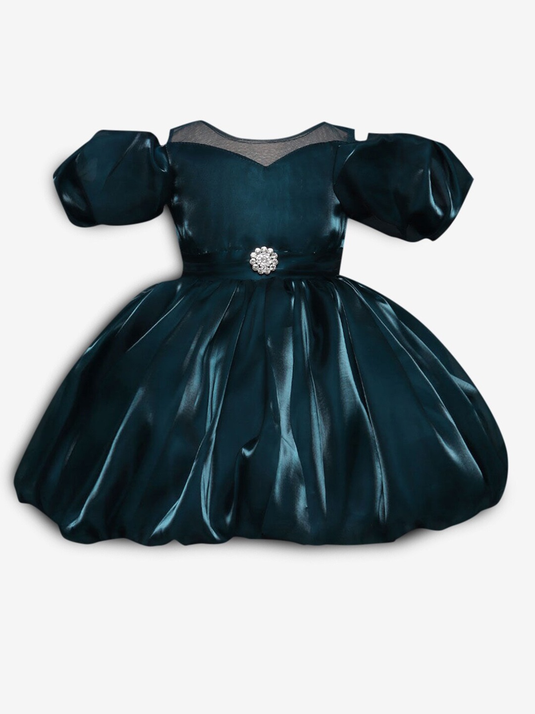 

Hopscotch Girls Blue Solid Dress