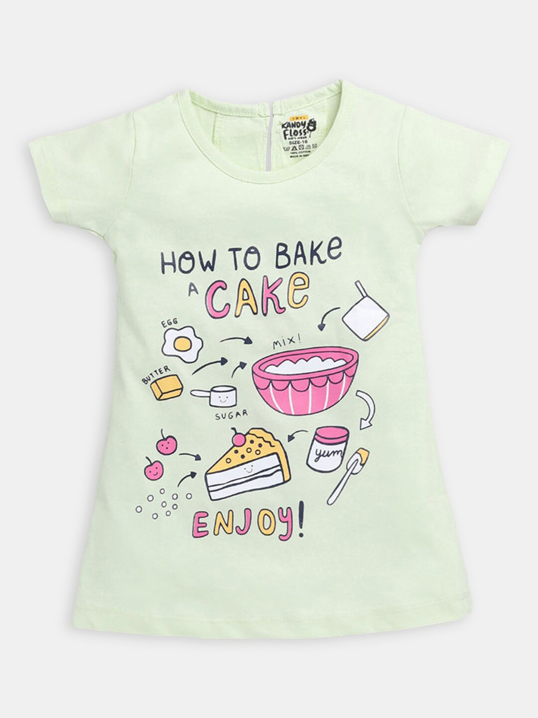 

Hopscotch Conversational Printed T-shirt Dress, Green