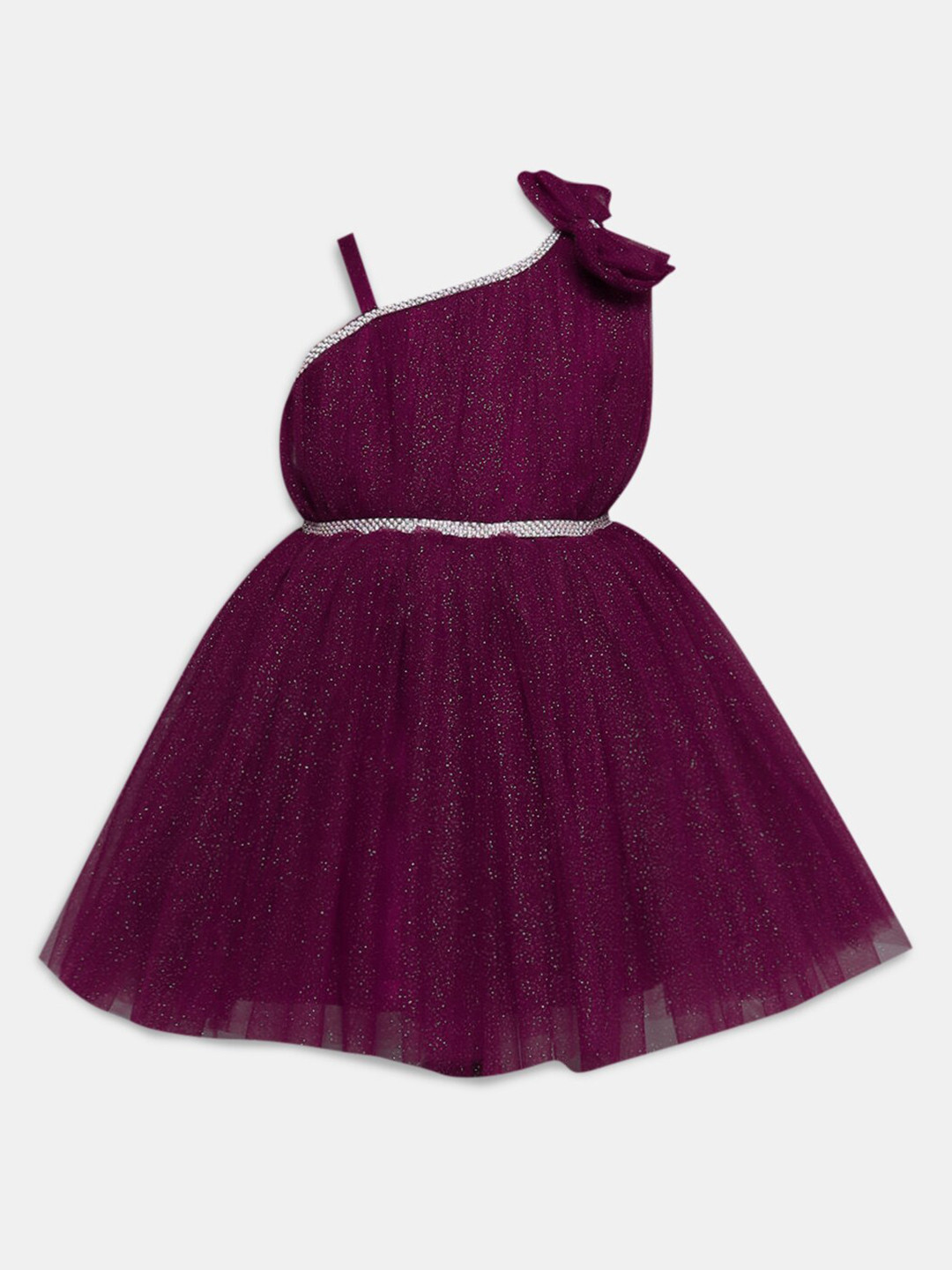 

Hopscotch Infants Girls Purple Applique Dress
