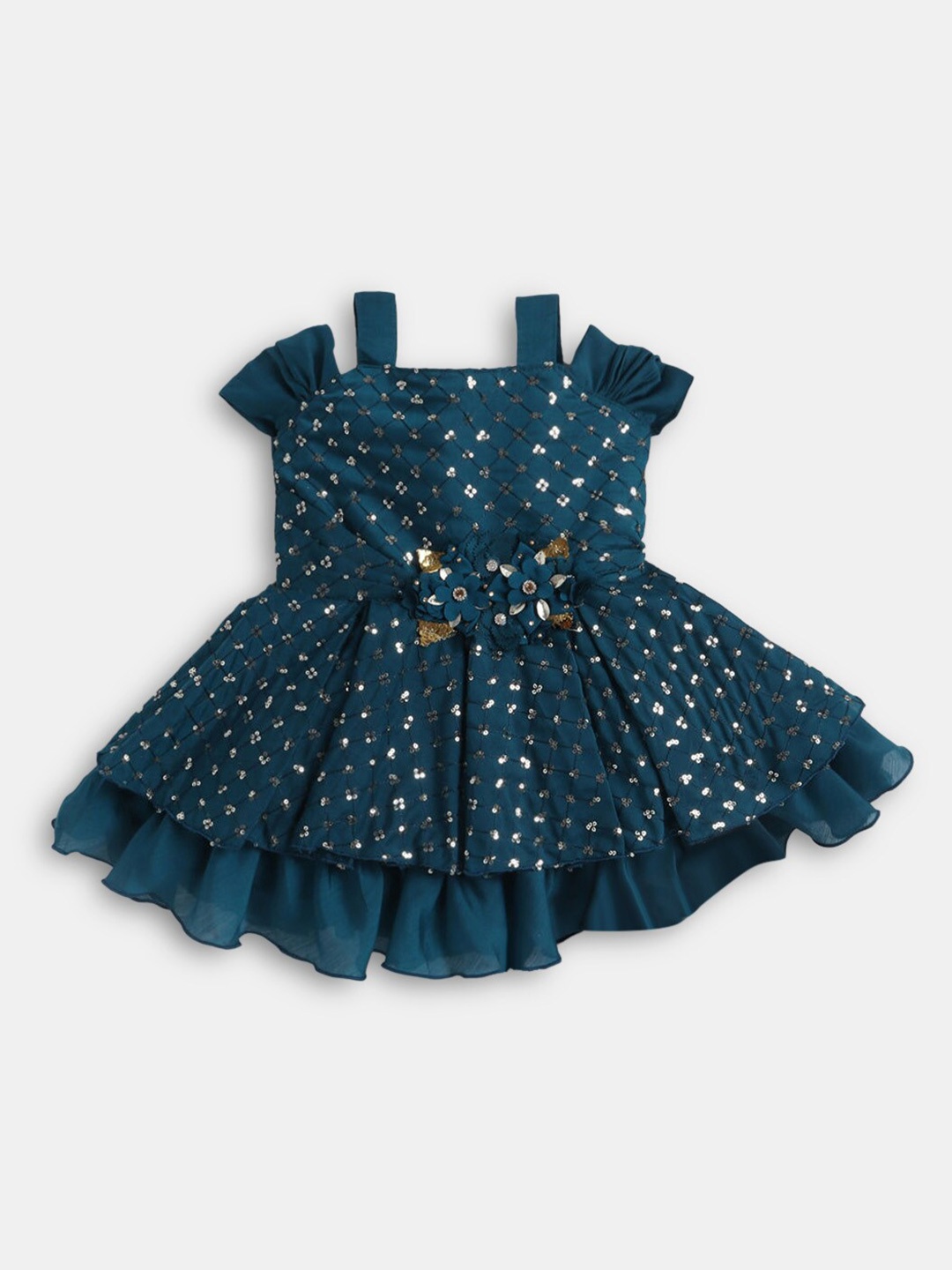 

Hopscotch Girls Blue Embellished Dress