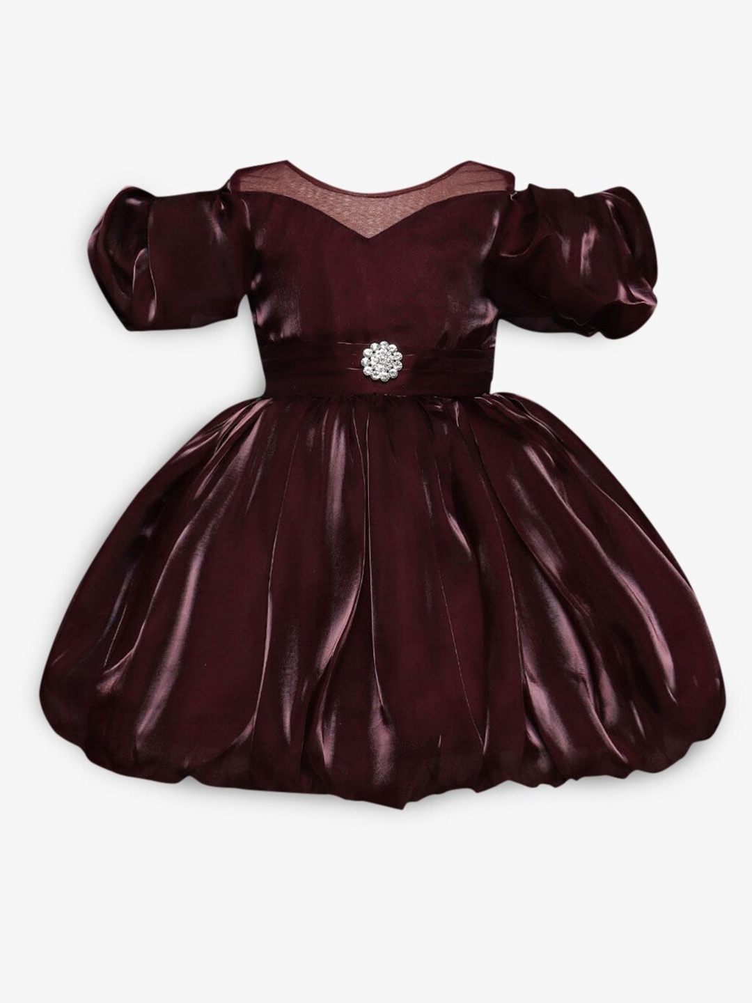 

Hopscotch Infants Girls Maroon Peplum Dress