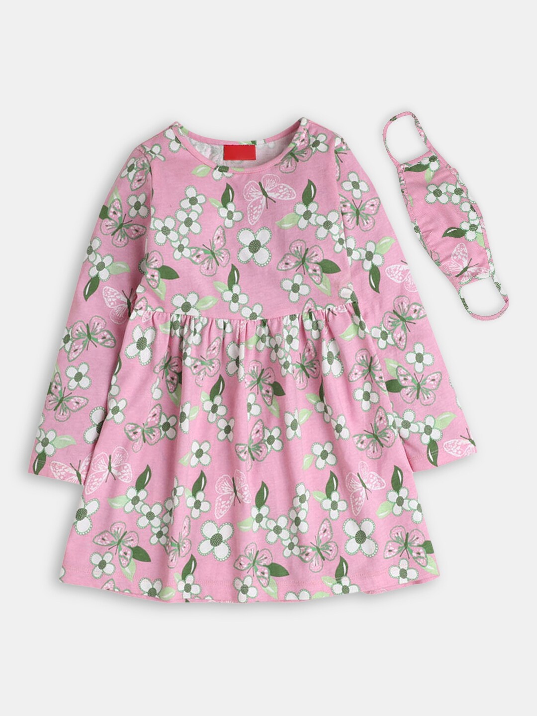 

Hopscotch Pink & White Floral A-Line Dress