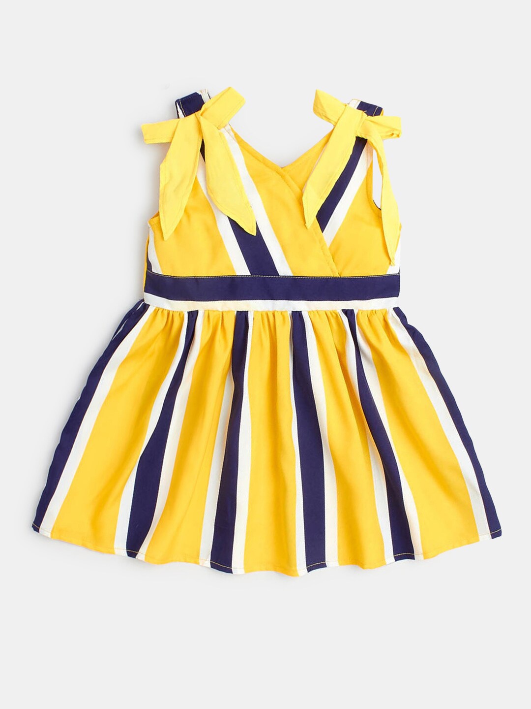 

Hopscotch Girls Yellow & Blue Striped Dress