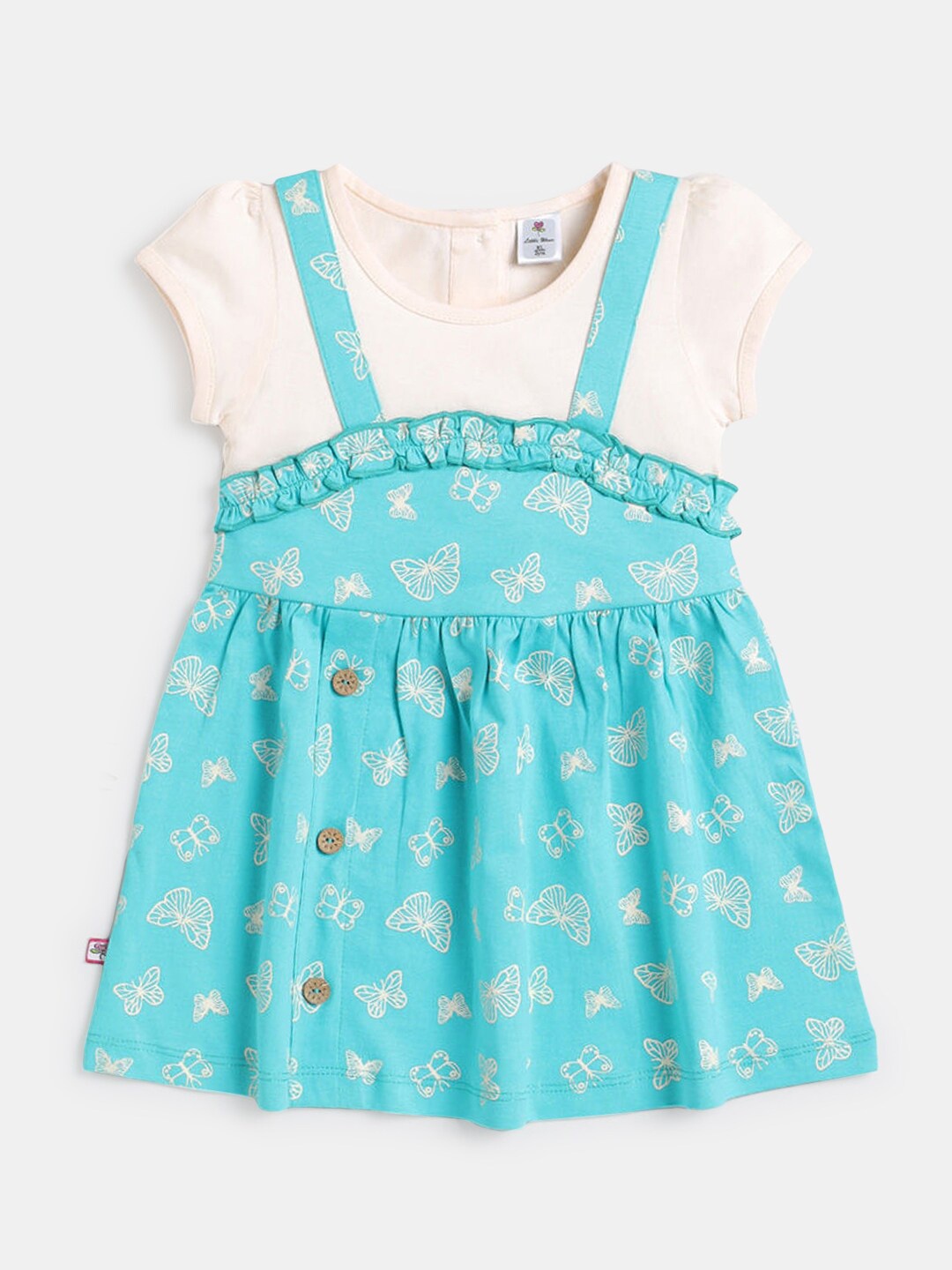 

Hopscotch Girls Blue & White Pinafore Dress