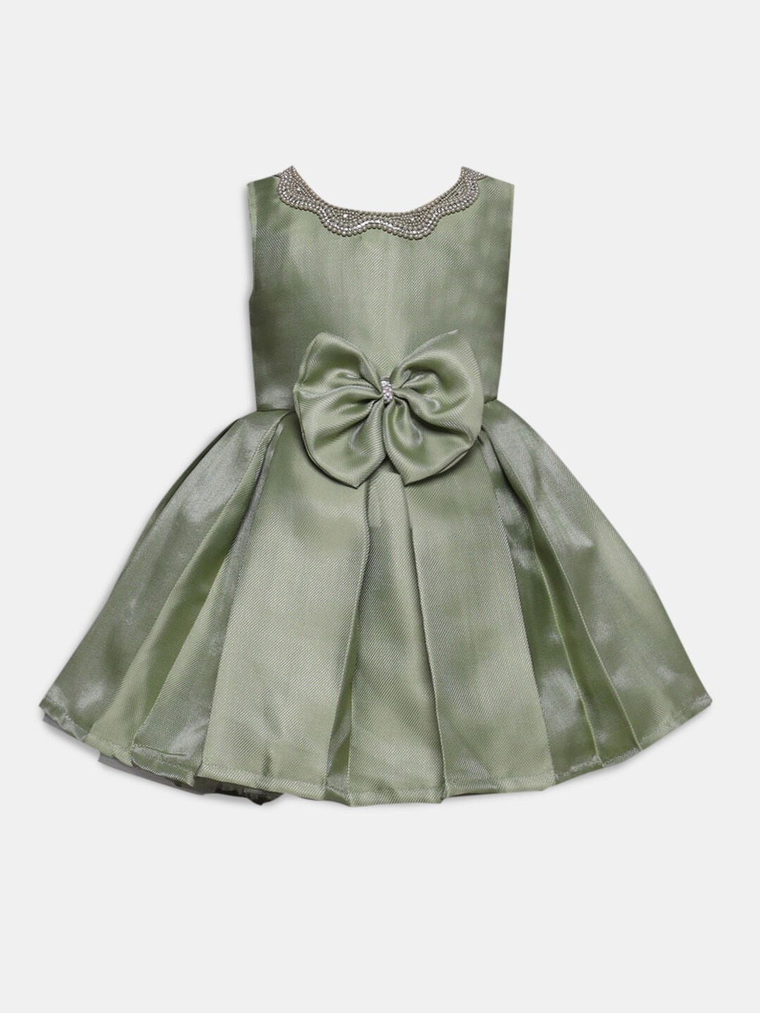 

Hopscotch Girls Olive Green Fit & Flare Dress
