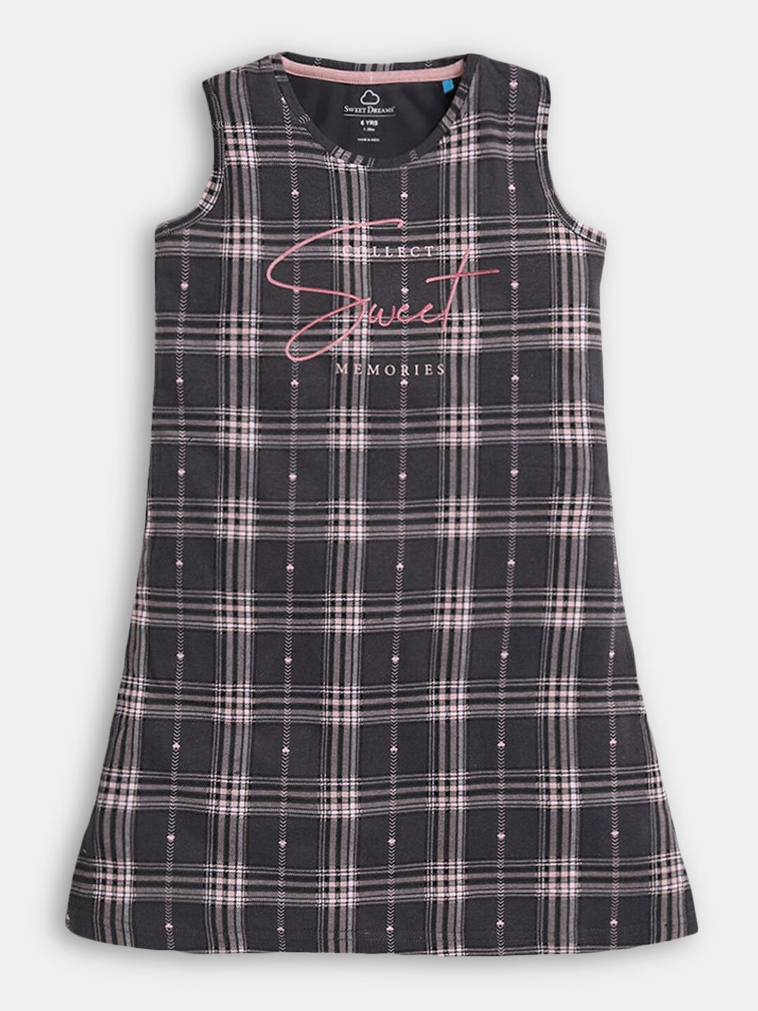 

Hopscotch Girls Grey Printed Nightdress