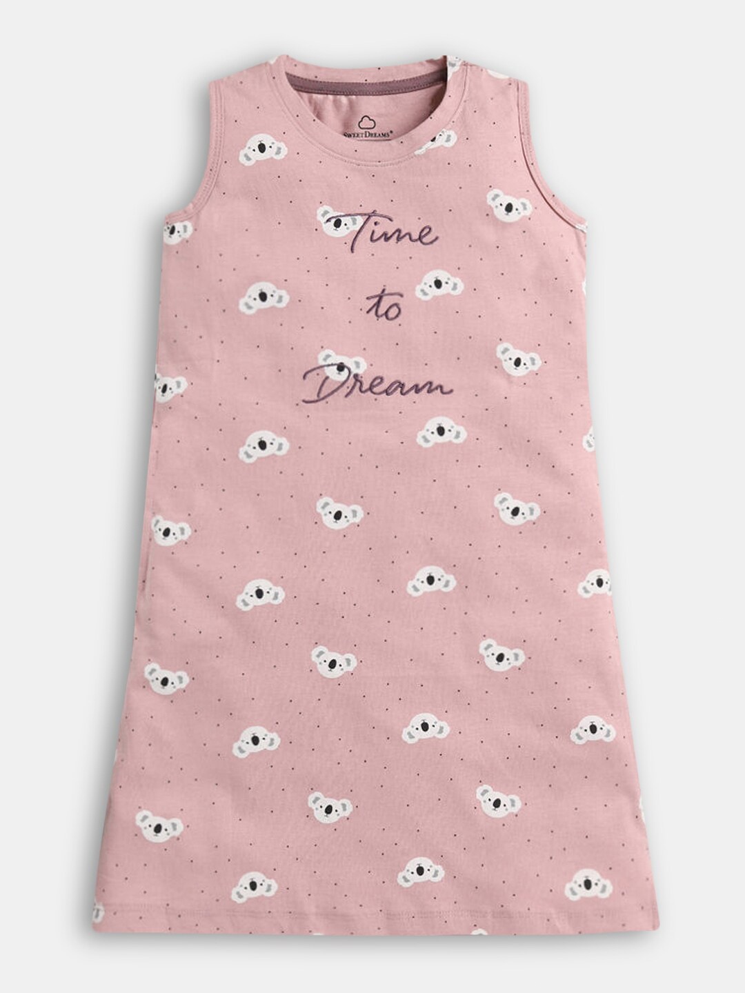 

Hopscotch Girls Pink Printed Nightdress