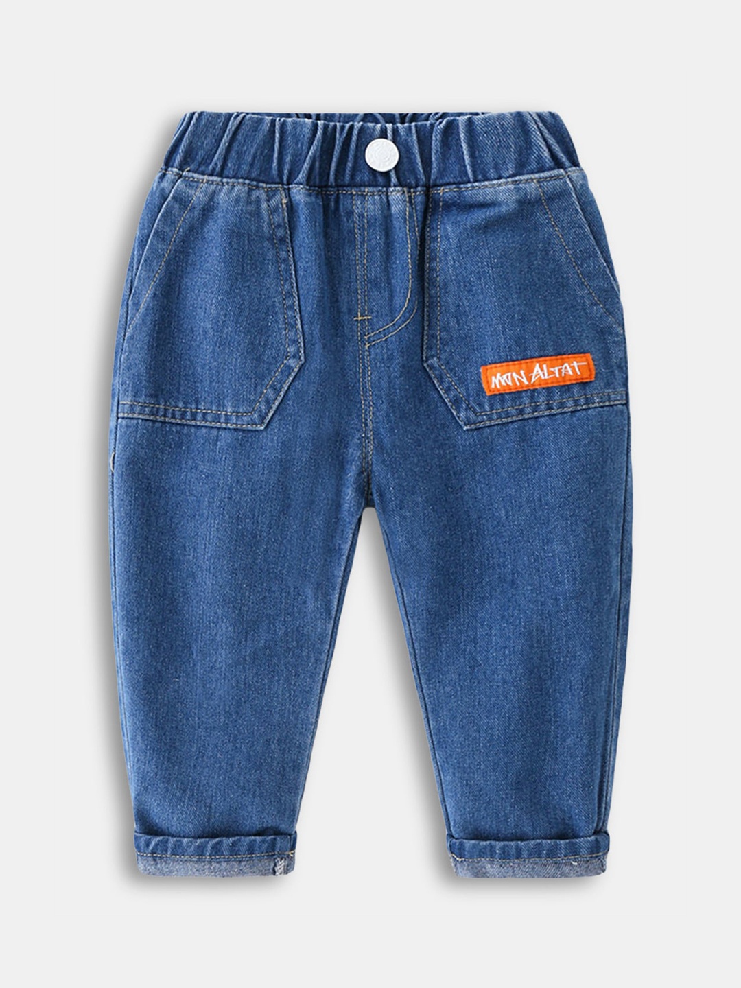 

Hopscotch Boys Blue Elasticated Cropped Jeans