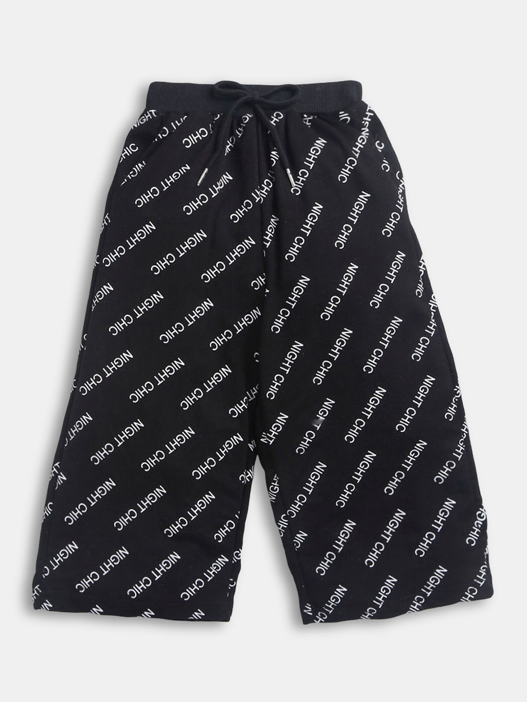 

Hopscotch Girls Black Printed Culottes Trouser