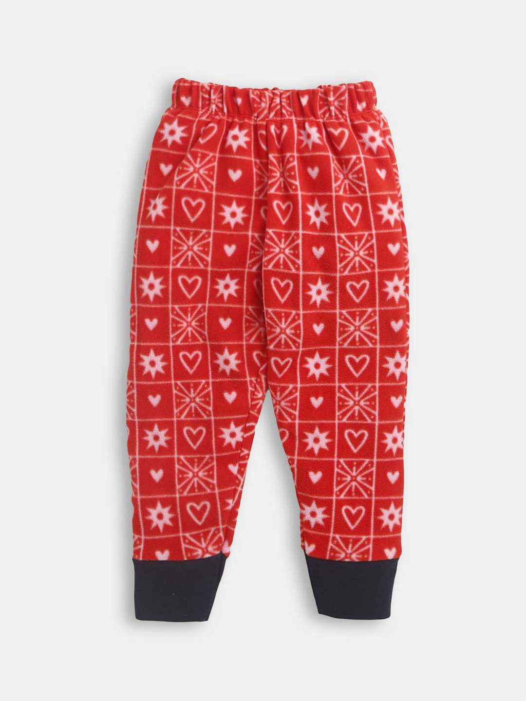 

Hopscotch Boys Red & White Geometric Printed Joggers