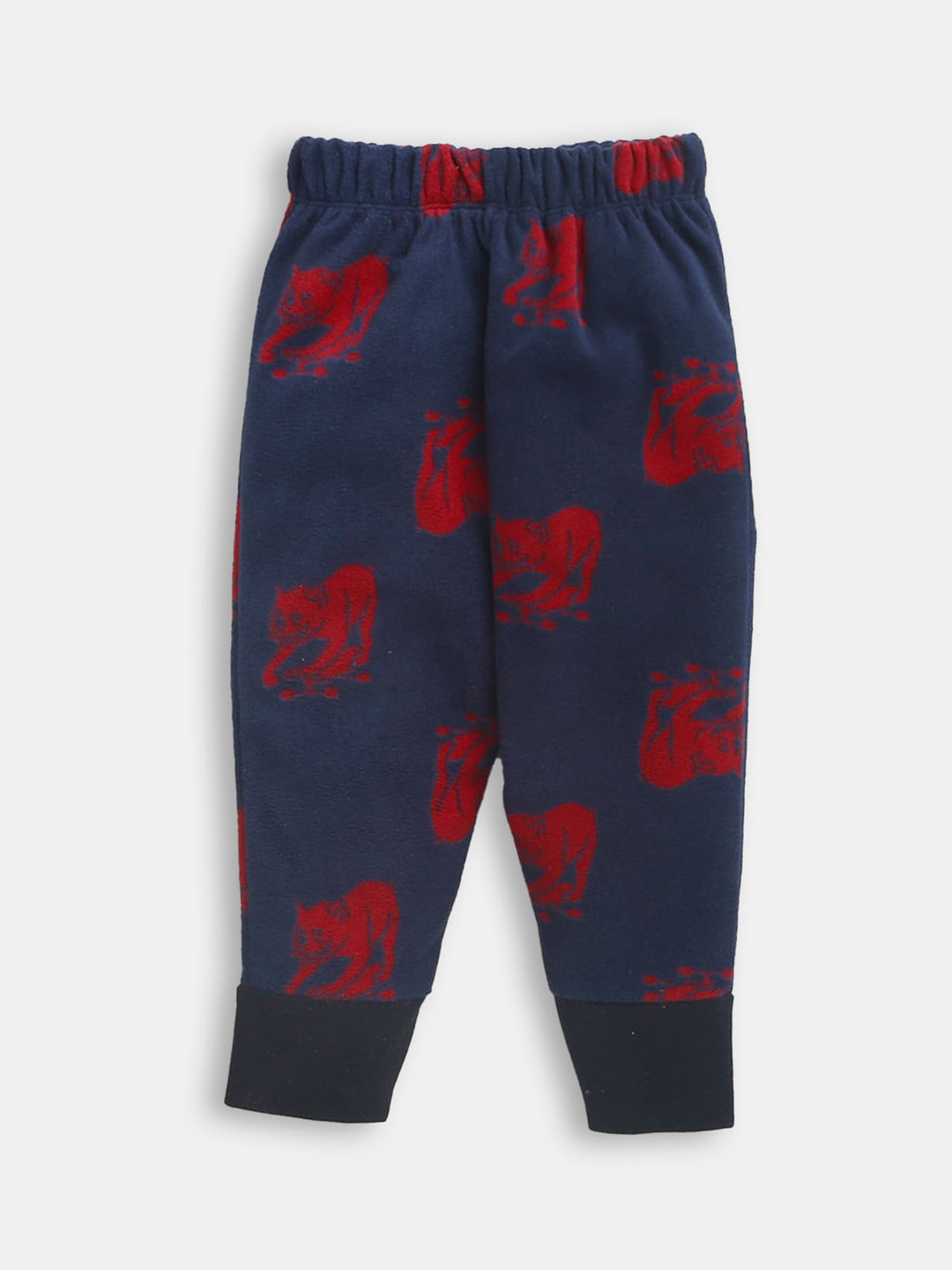 

Hopscotch Boys Blue & Red Printed Cotton Jogger