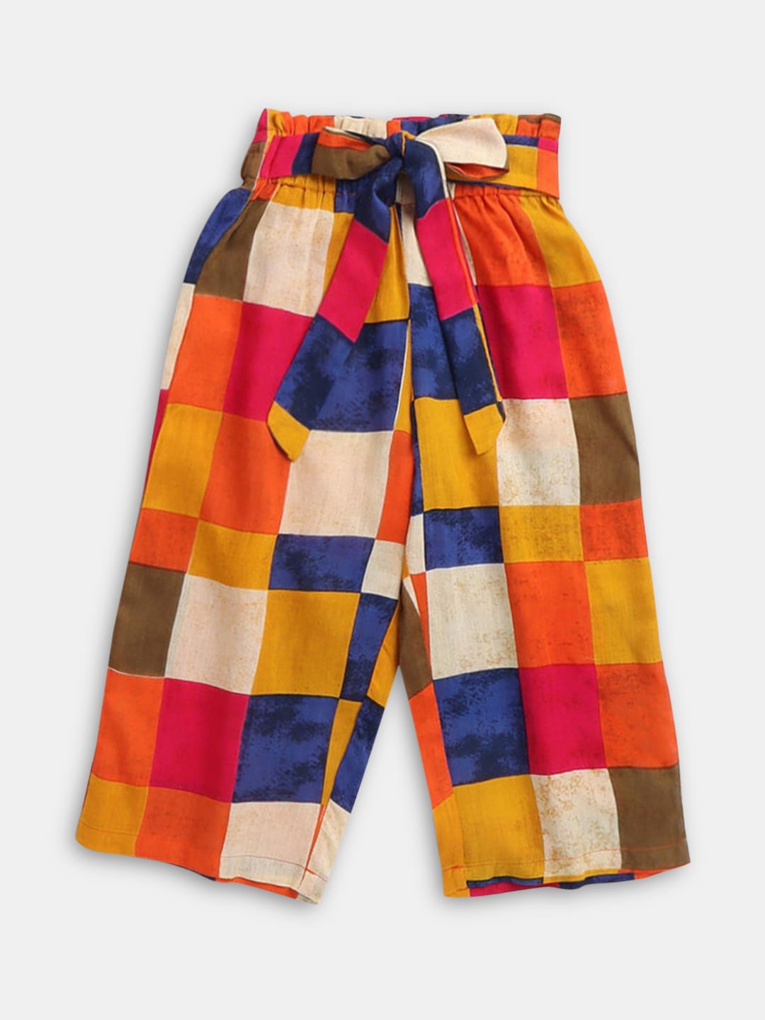 

Hopscotch Girls Orange & Mustard Yellow Checked Culottes Trousers