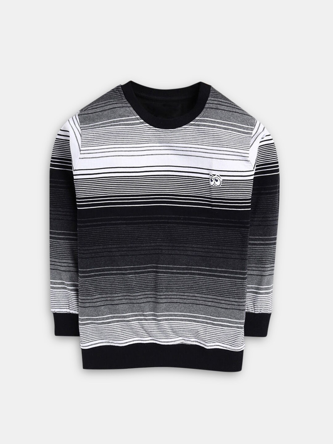 

Hopscotch Boys Off White & Black Printed Cotton T-shirt