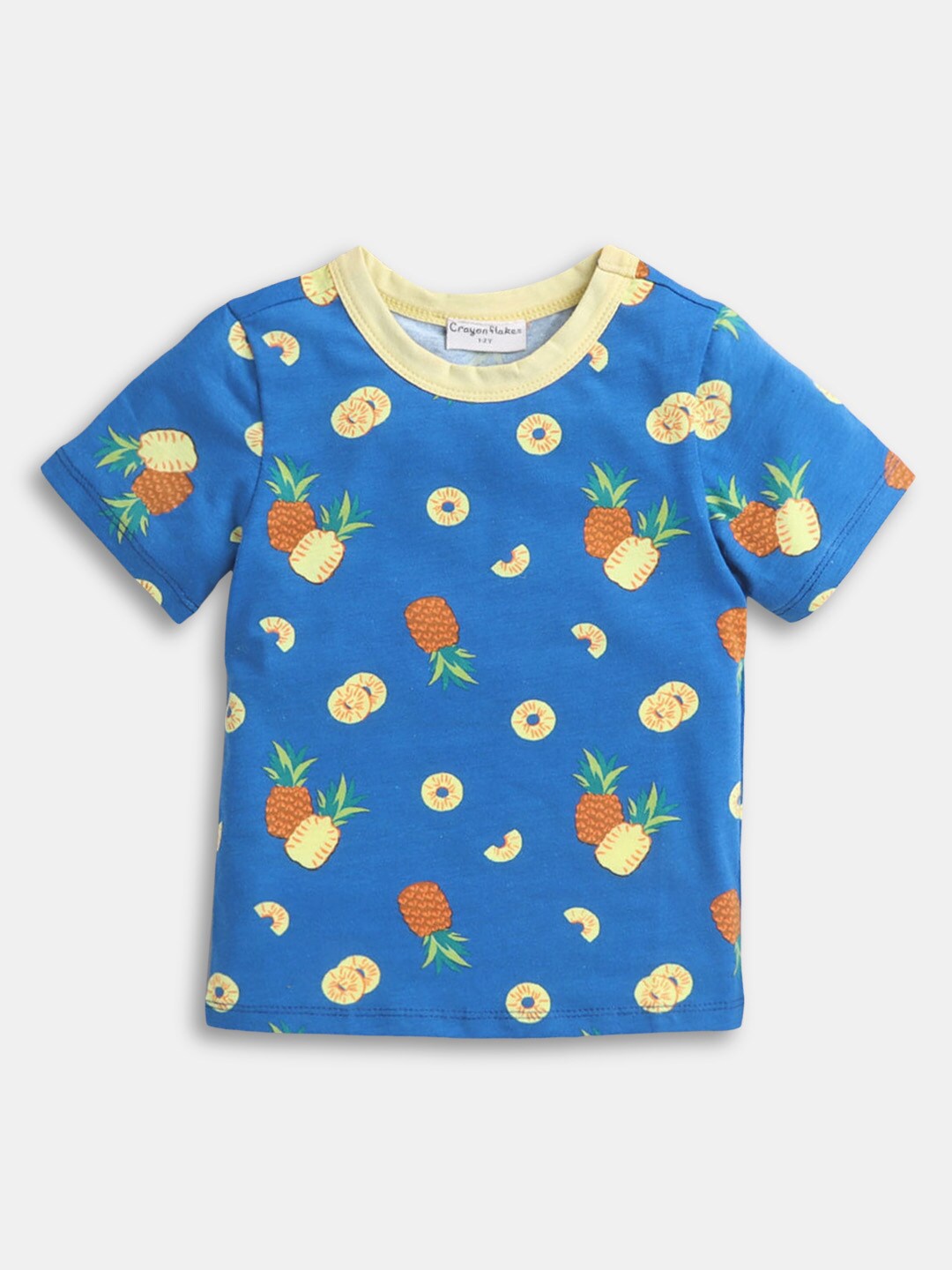 

Hopscotch Printed Cotton T-shirt, Blue