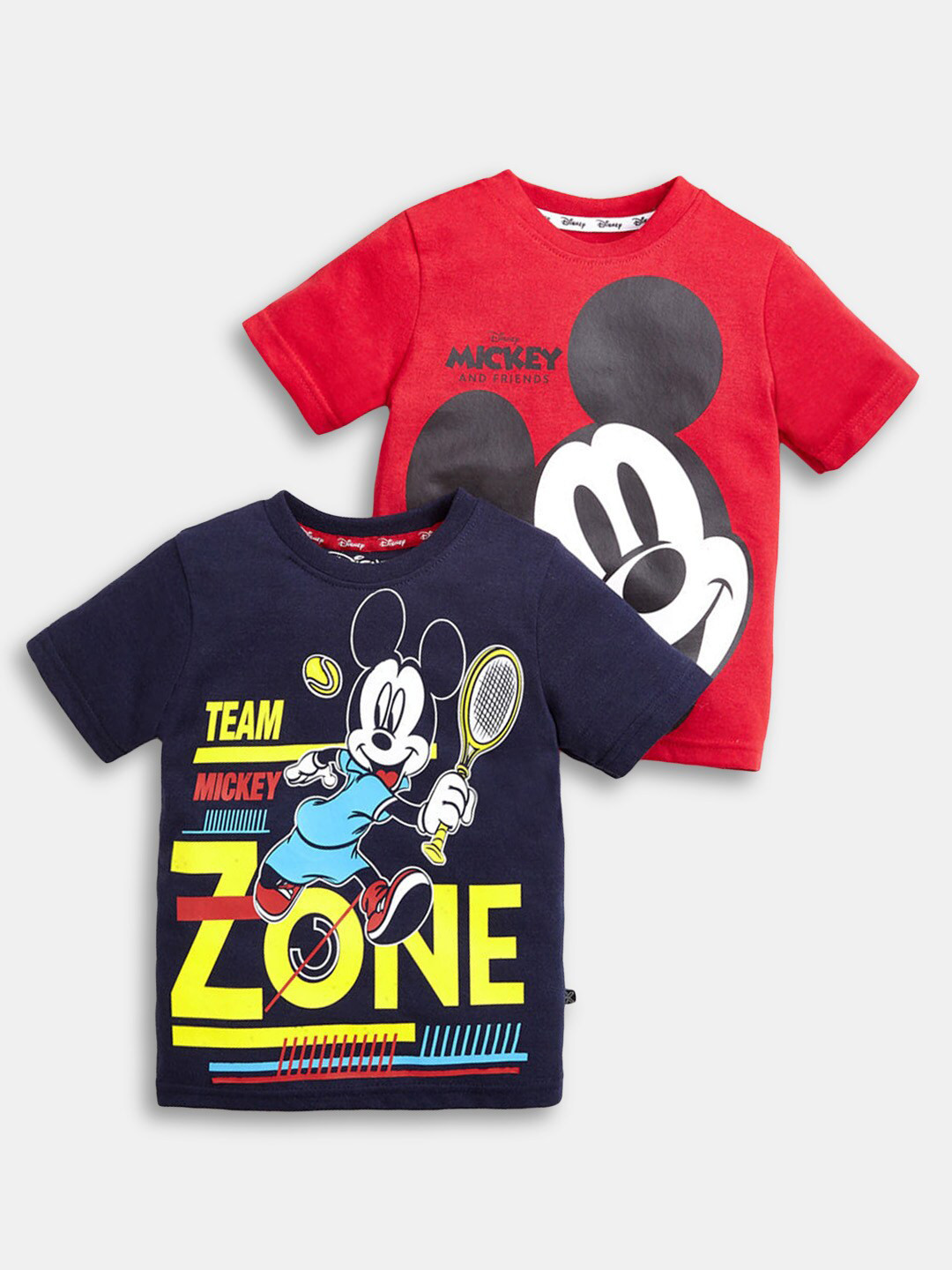

Hopscotch Pack of 2 Mickey Mouse Printed Cotton T-shirt, Red