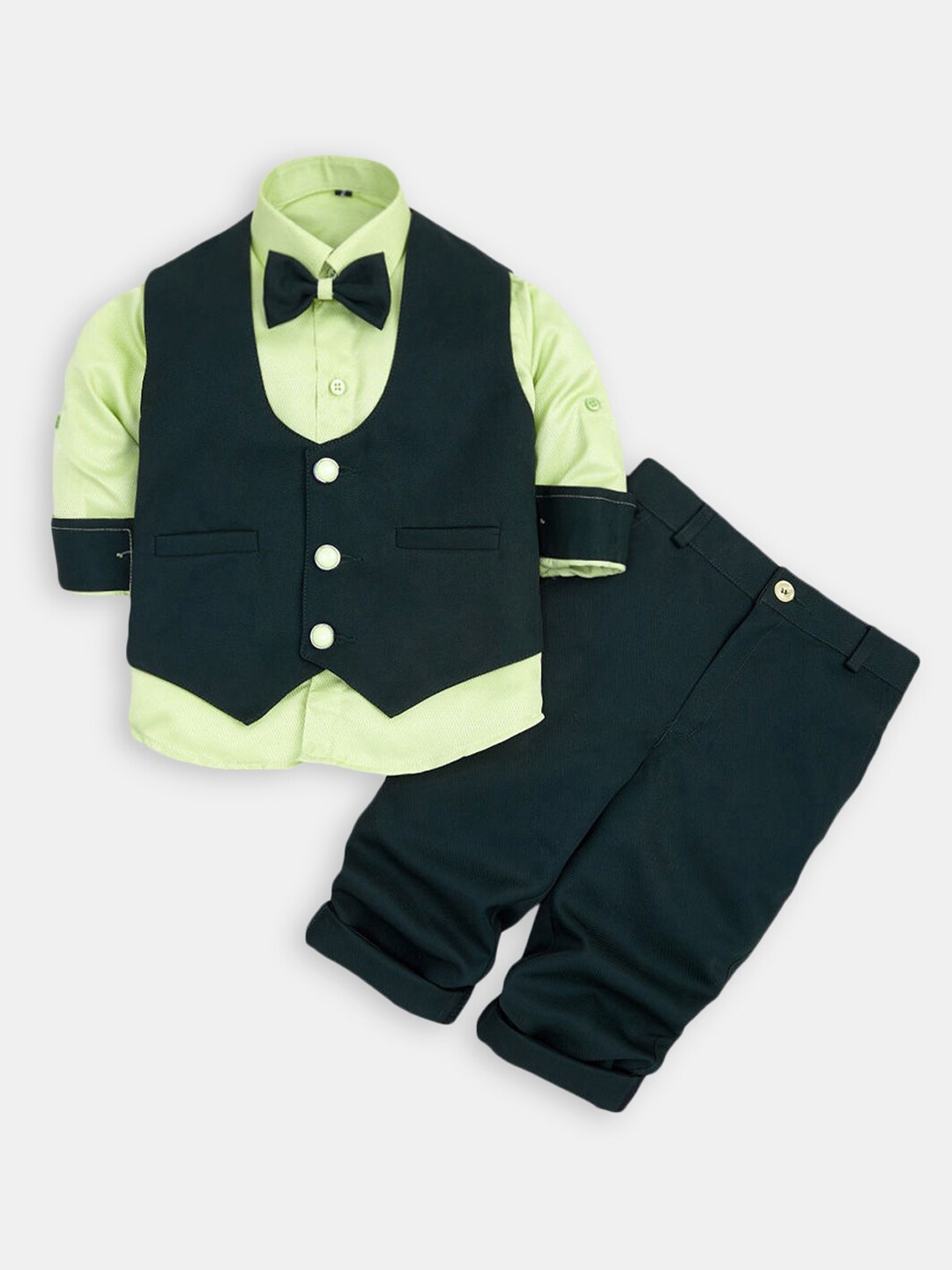 

Hopscotch Boys Green & White Coat with Trouser &Waistcoat