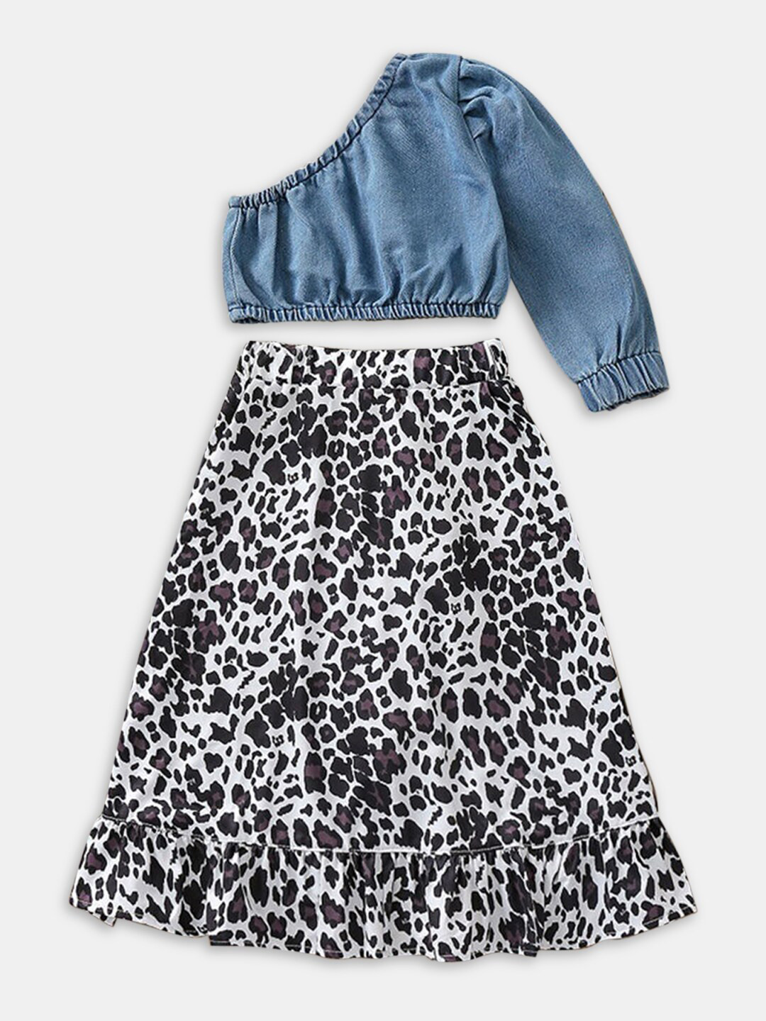 

Hopscotch Girls Blue & Black Tunic with Skirt