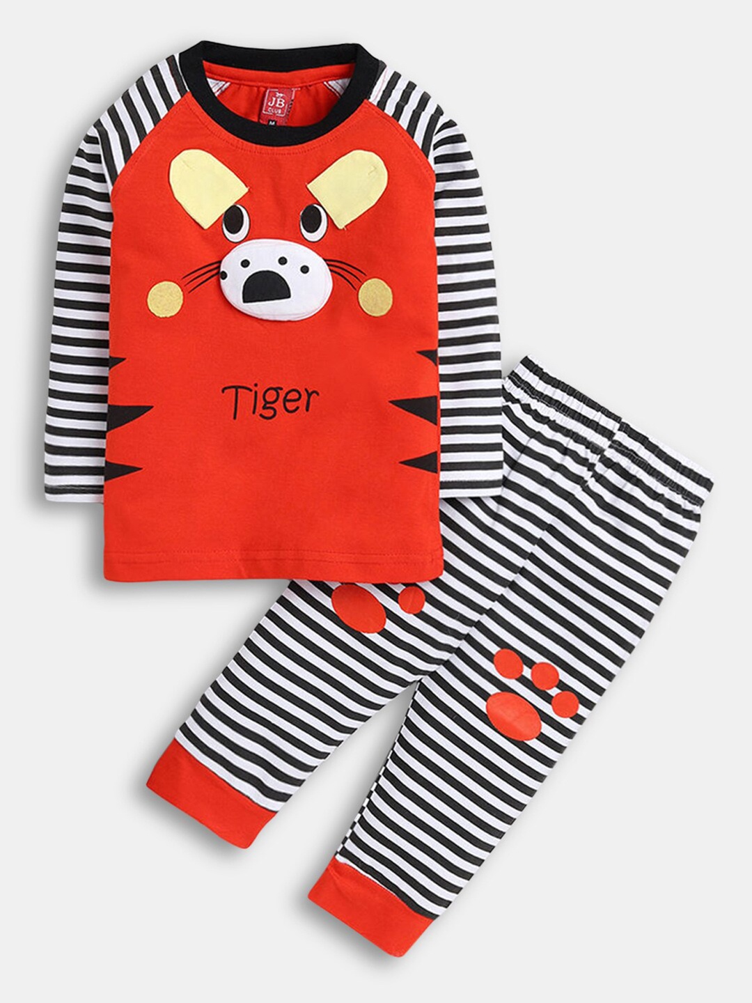 

Hopscotch Infants Boys Red & White Printed T-shirt with Pyjama
