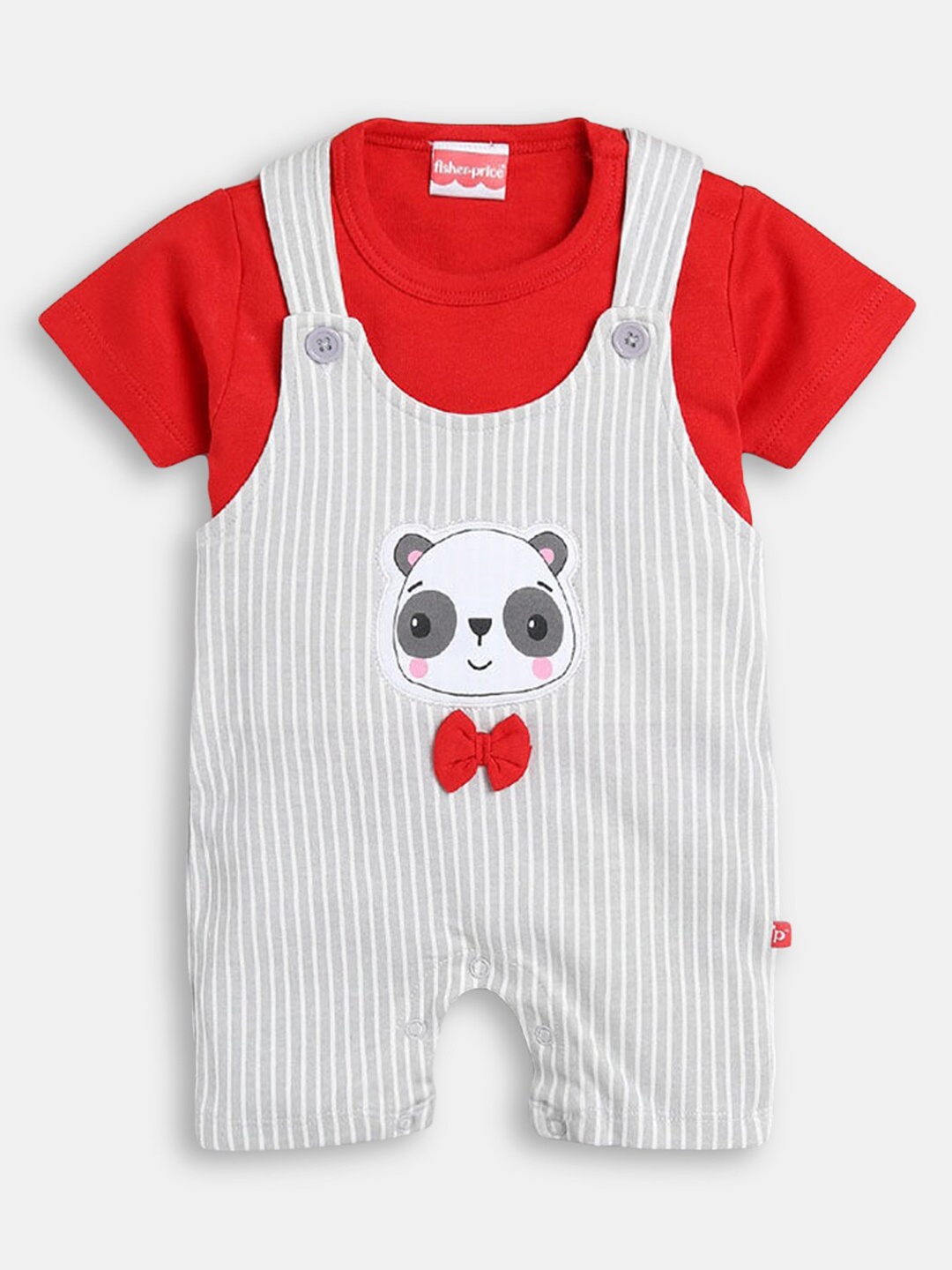 

Hopscotch Boys Red & White Cotton T-shirt with Shorts