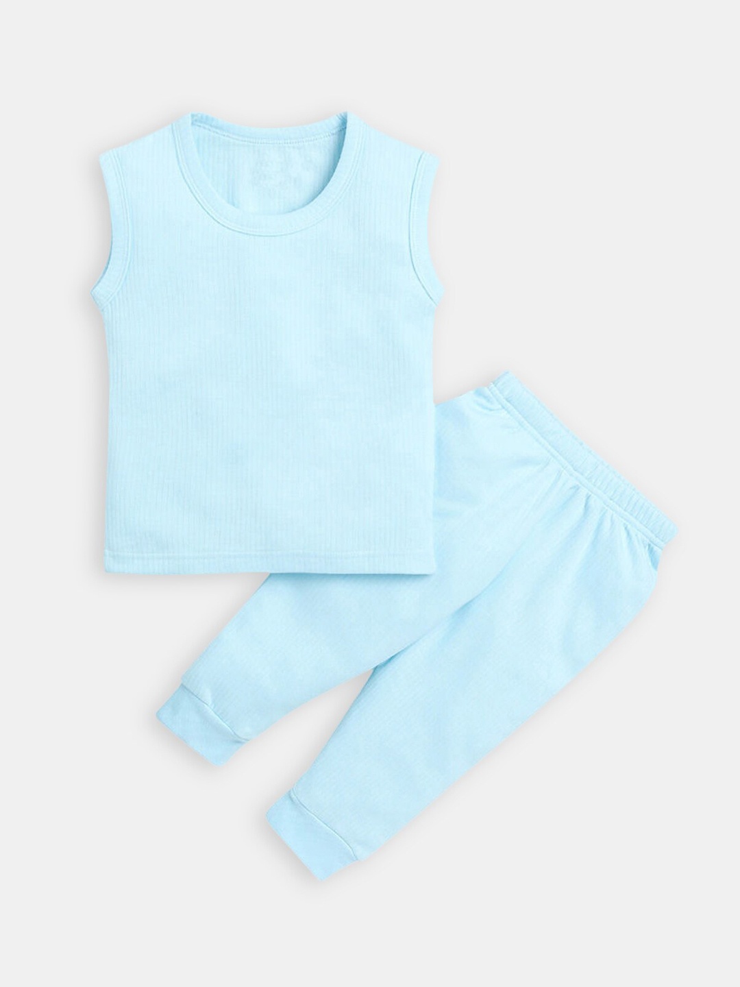 

Hopscotch Infants Blue Solid Cotton Thermal Set