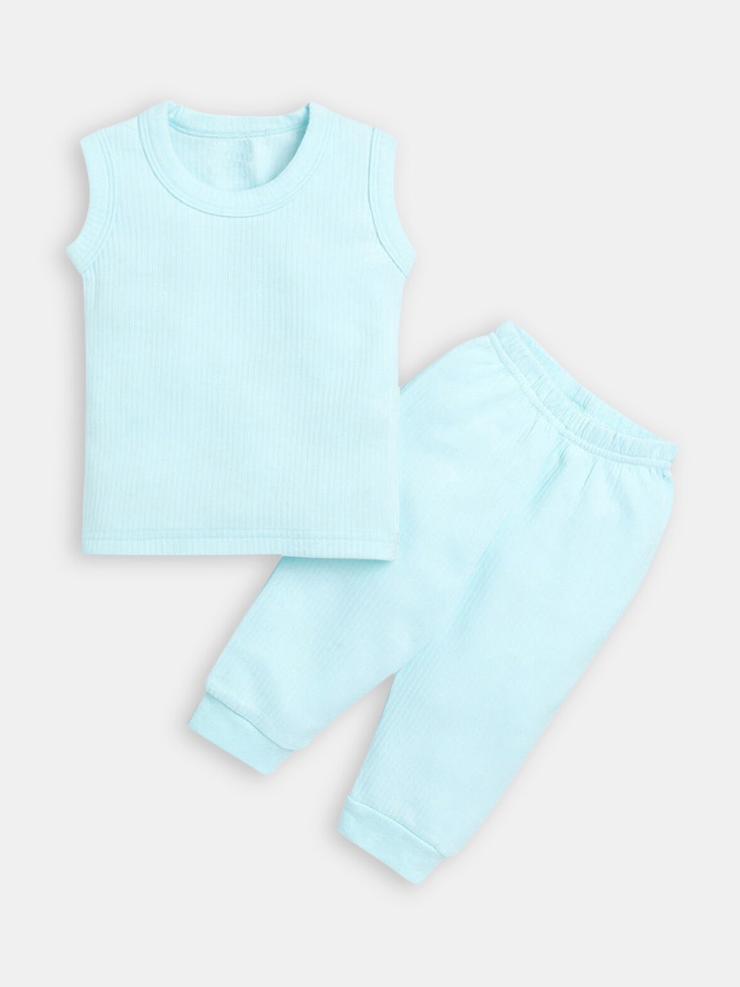 

Hopscotch Infant Blue Solid Cotton Thermal Set