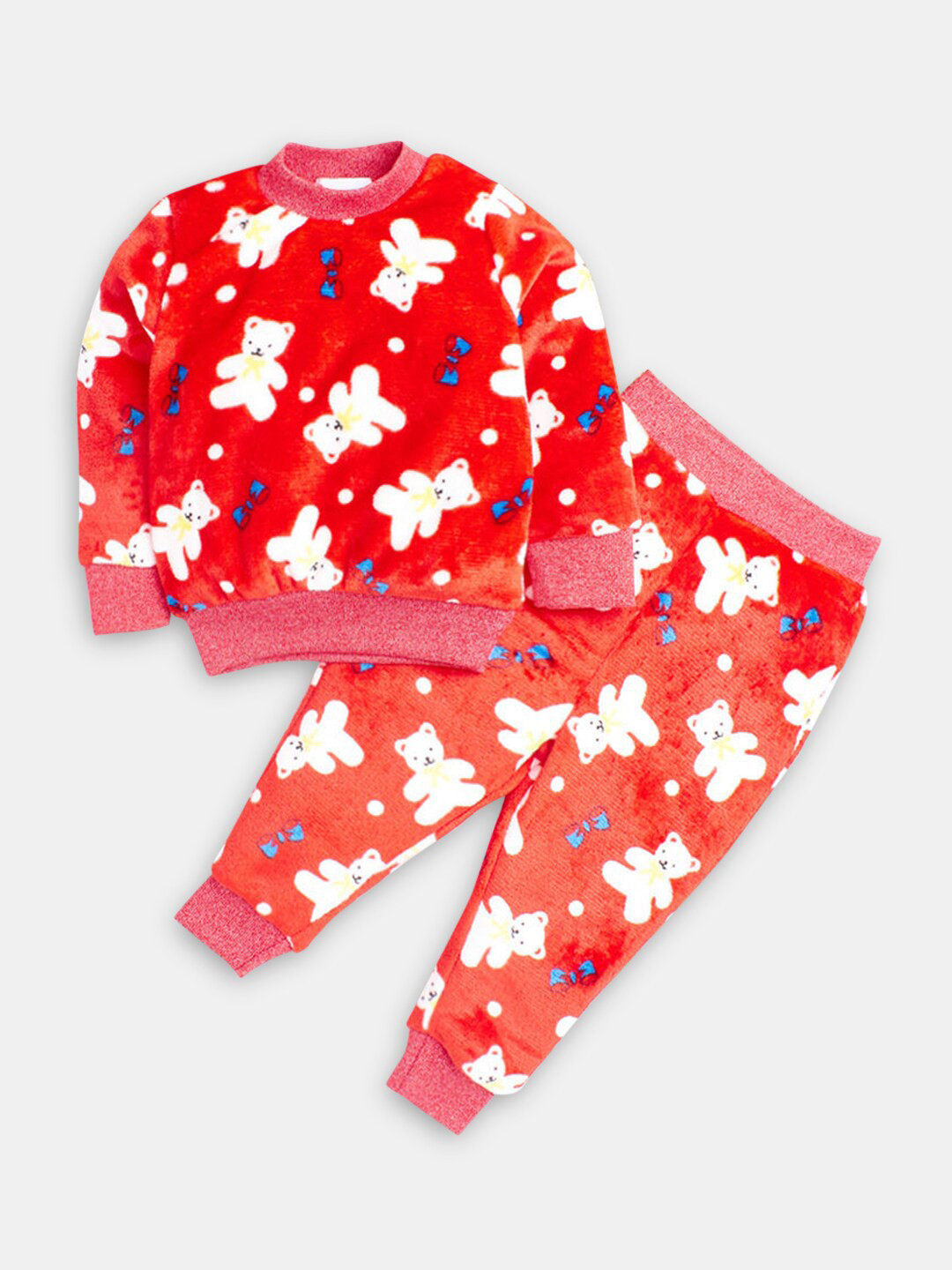 

Hopscotch Girls Red & White Printed T-shirt with Pyjamas