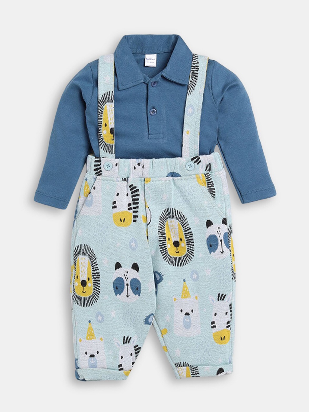 

Hopscotch Boys Blue & White Pure Cotton T-shirt with Trousers