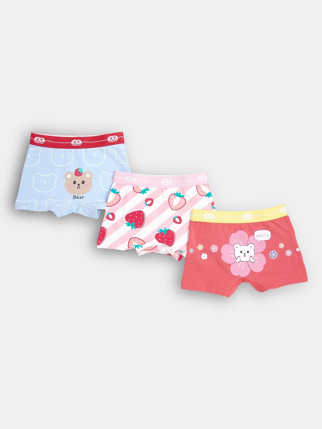 

Hopscotch Girls Pack Of 3 Printed Basic Brief 1167571, Multi