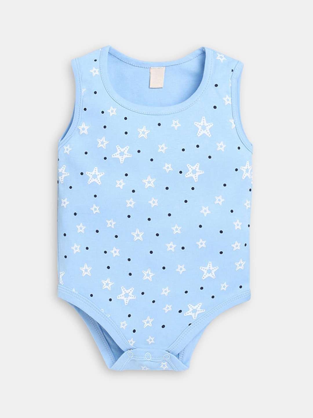

Hopscotch Boys Blue Printed Cotton Bodysuit