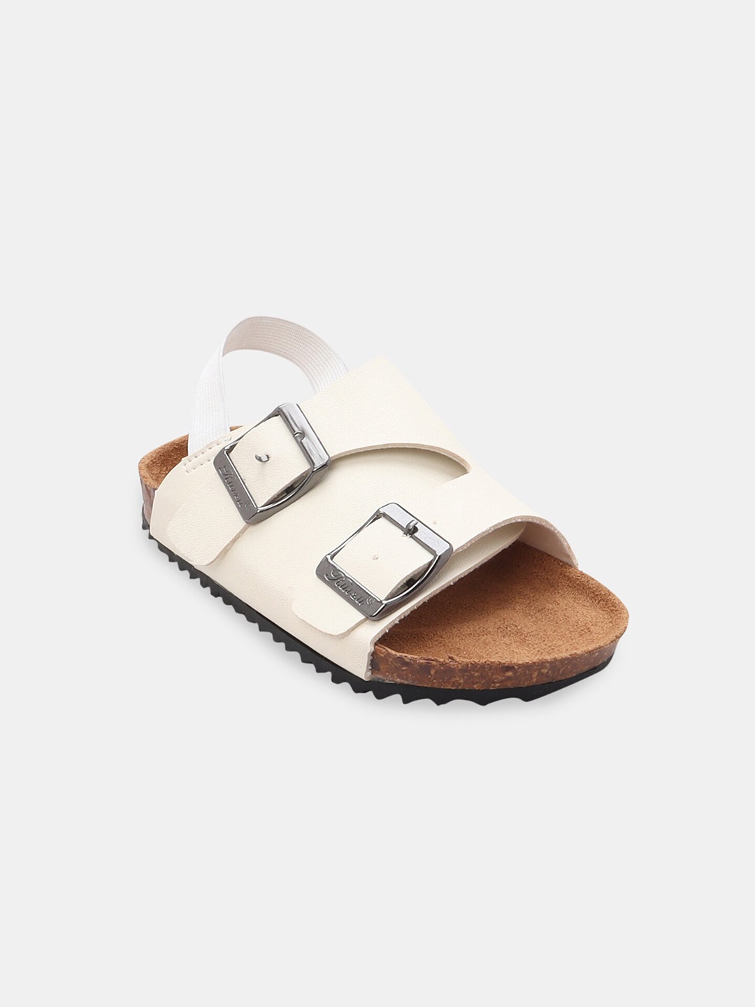 

Hopscotch Boys White & Brown Solid Comfort Sandals